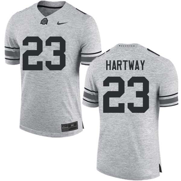 Ohio State Buckeyes #23 Michael Hartway Men Stitched Jersey Gray OSU23330